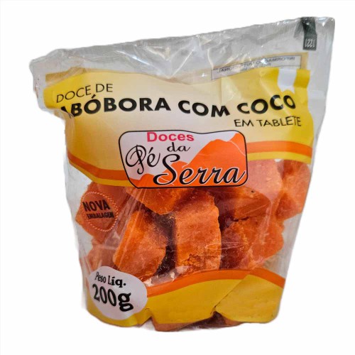 Saquinho de Doce de Abóbora com Coco 200g - Doces Pé da Serra