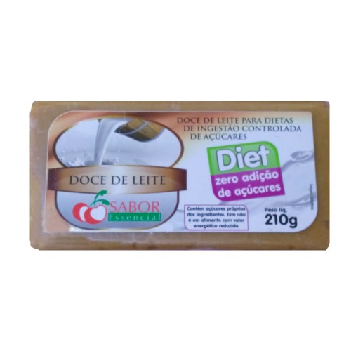 Tablete de Doce de Leite Diet Zero Açúcar 210g - Sabor Essencial