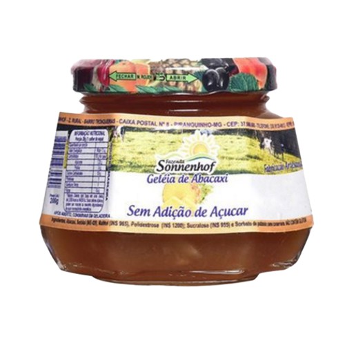 Geleia Diet de Abacaxi  - 200g - Fazenda Sonnenhof