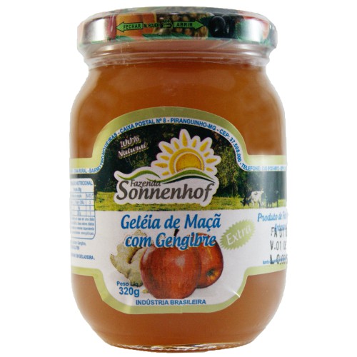 Geleia Extra de Maçã com Gengibre - 320g - Fazenda Sonnenhof