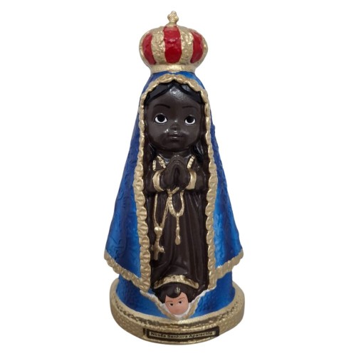Imagem Infantil de Nossa Senhora Aparecida em Borracha Inquebrável - 16 cm