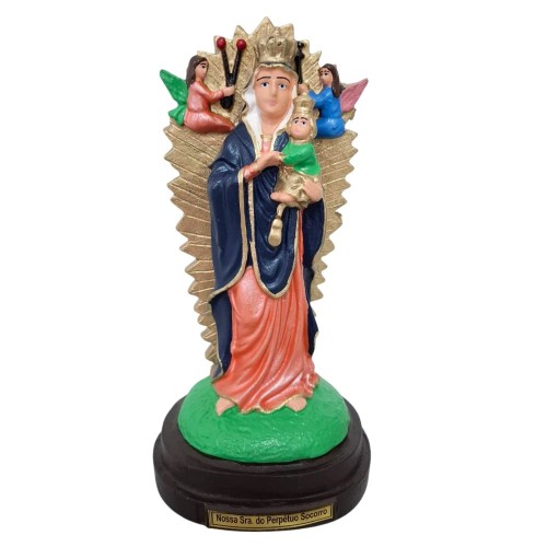 Imagem de Nossa Senhora do Perpétuo Socorro em Borracha Inquebrável - 20 cm