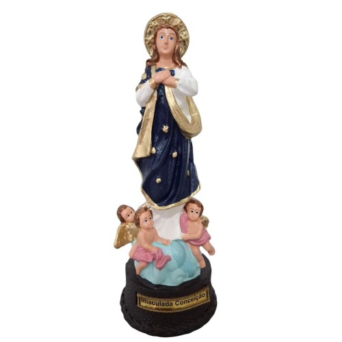 Imagem de Nossa Senhora da Imaculada Conceição em Borracha Inquebrável - 22 cm