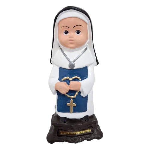 Imagem Infantil de Santa Irmã Dulce em Borracha Inquebrável - 14 cm