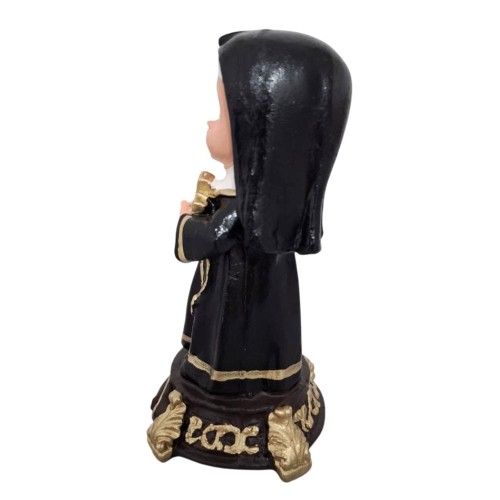 Imagem Infantil de Santa Rita em Borracha Inquebrável - 14 cm