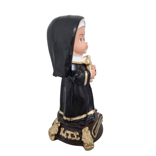 Imagem Infantil de Santa Rita em Borracha Inquebrável - 14 cm