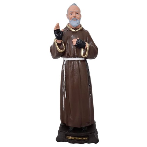 Imagem de São Padre Pio em Borracha Inquebrável - 20 cm