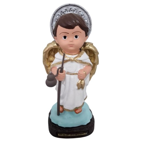 Imagem Infantil de São Rafael Arcanjo em Borracha Inquebrável - 16 cm