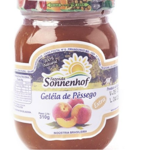 Geleia Extra de Pessego - 310g - Fazenda Sonnenhof